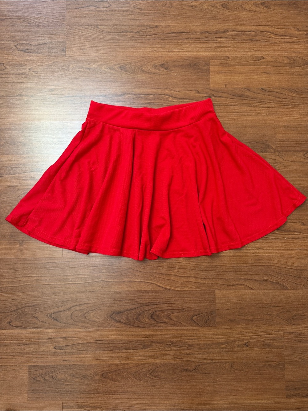 Red Flared Skirt